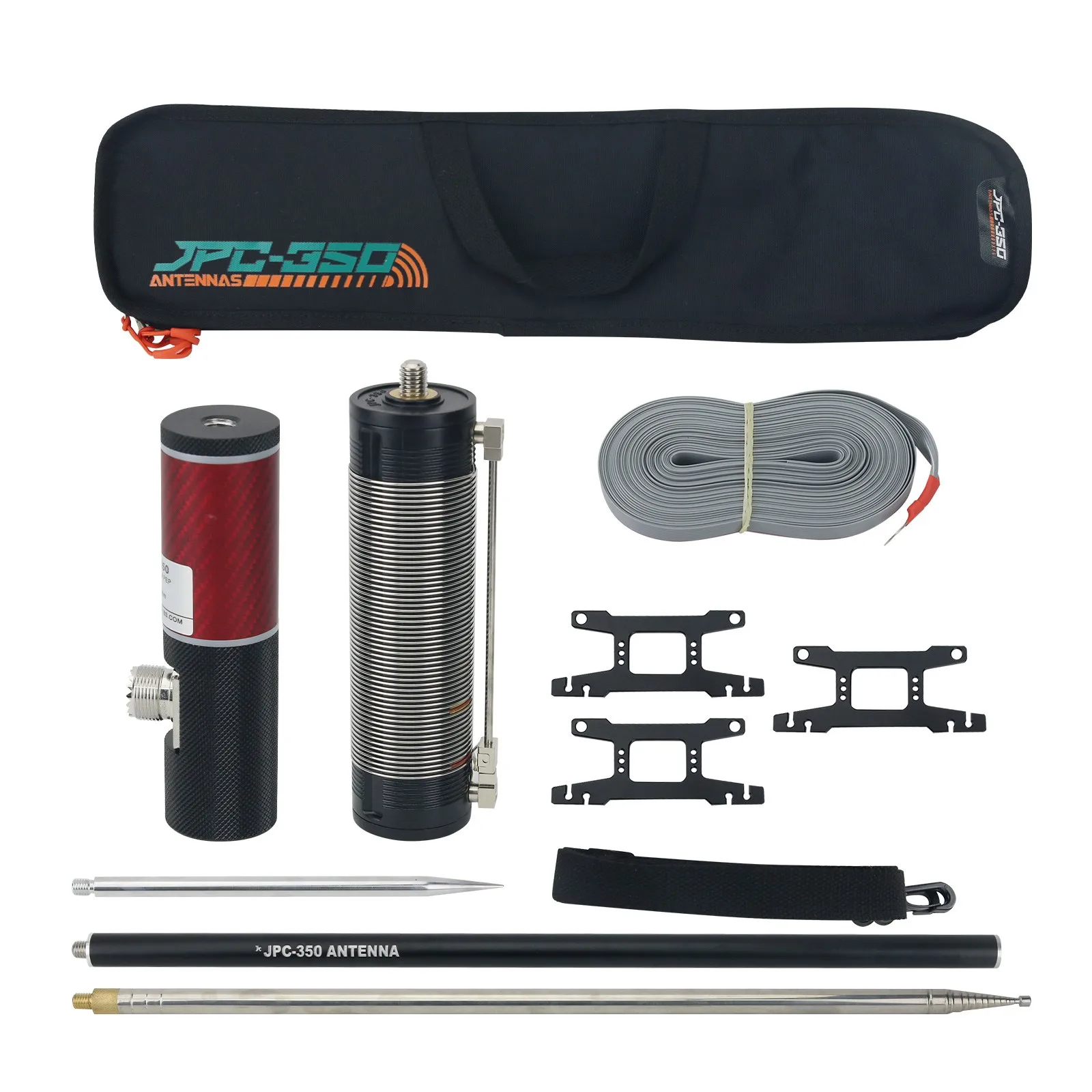 

TeSeek JPC-350 Portable Shortwave Antenna Outdoor High Performance Vertical Polarized GP SW Antenna SSB-100W