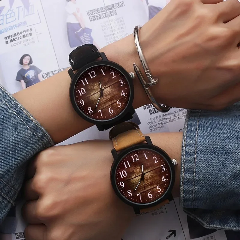Büyük Kadran PU Moda kol saati Erkekler Kuvars Kol Saatleri Saat Erkek Saat Reloj Hombre Часы Муж soiруnica Montres Hommes