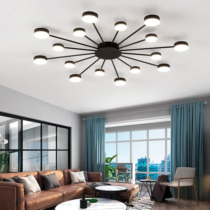 Nordic LED living room lamp Sunflower art bed ceiling  Simple and modern household s   lighting