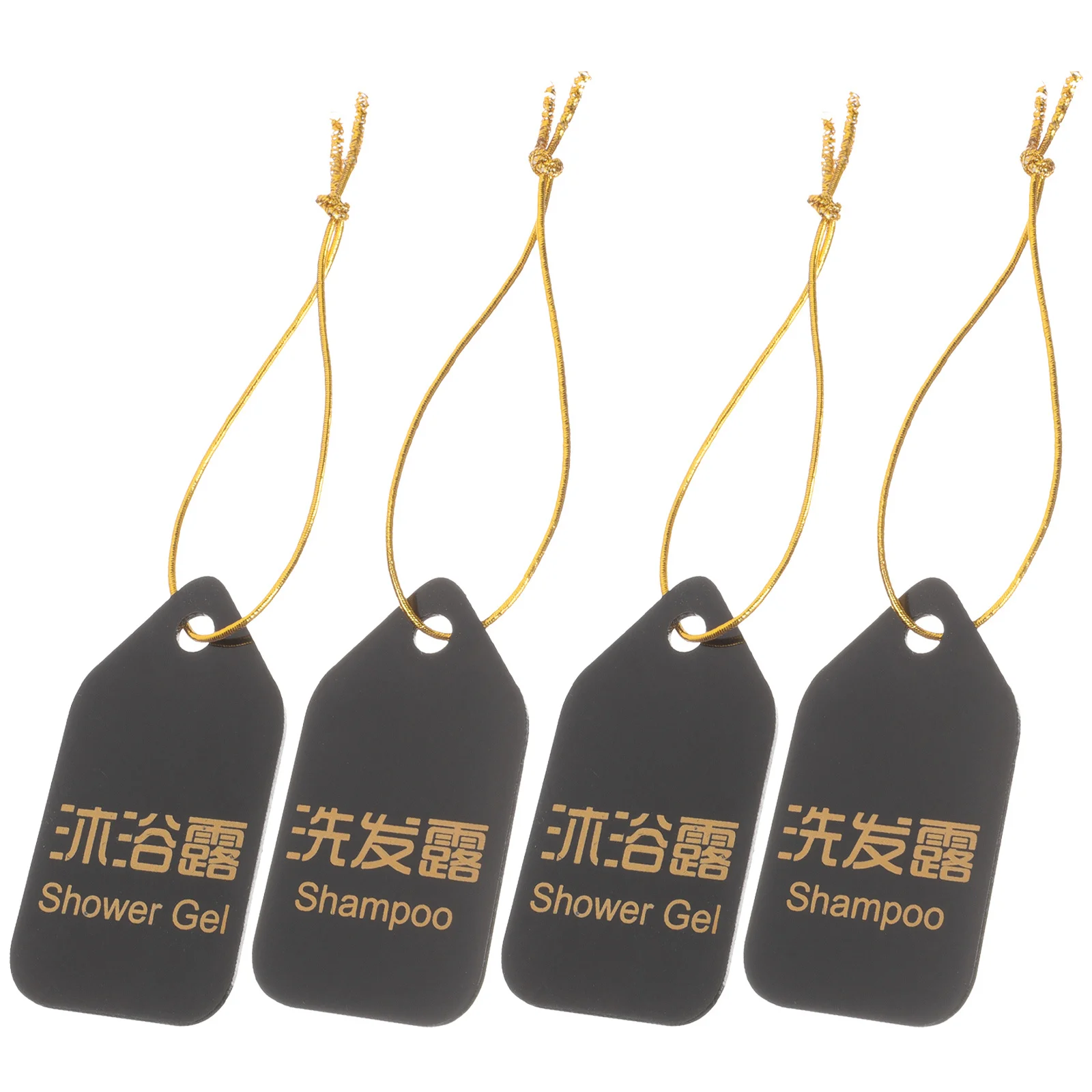 مجموعة واحدة من علامات ملصقات شامبو وجل الاستحمام من الأكريليك لموزع مستلزمات الحمام في الفندق لتحديد علامات إمداد الحمام