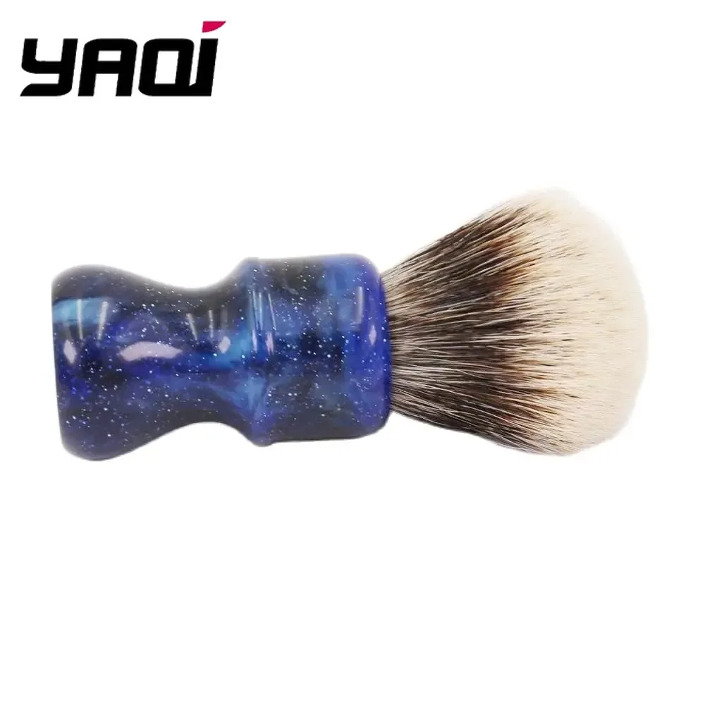 YAQI 24MM Mysterious Space Color Handle Two Band Badger Hair Knot Men Shaving Brushes and Shaving Soap Set