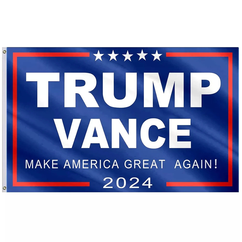 Trump Vance 2024 Flag 150x90cm Presidential Election Donald Trump Flag Polyester Make America Great Again Banner