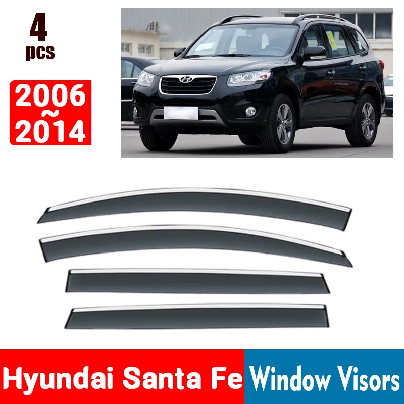 

Козырьки для окон Hyundai Santa Fe 2006-2014, дождевики для окон, дождевик, дефлектор, тент, защита для вентиляционного отверстия, кожух, обшивка