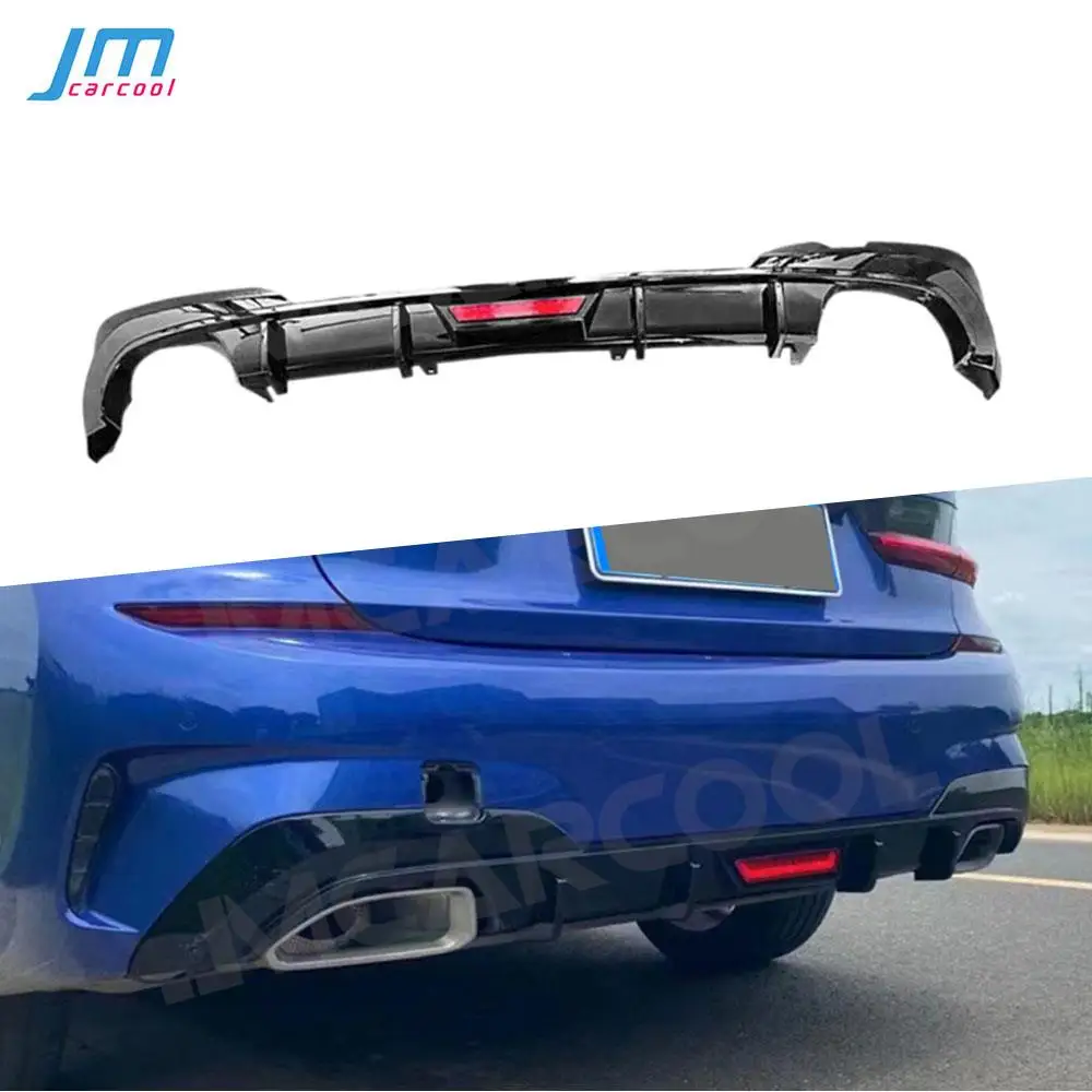 

ABS Rear Diffuser Bumper Lip Extension With LED Bodykits MP Style For BMW 3 Series G20 G28 M Sport 2019-2021 Car Accessories