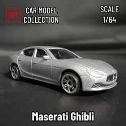 Scale 1/64 Maserati Ghibli Replica Mini Sport Car Model Metal Miniature Art Figure Vehicle Diecast  Kid Boy Xmas Gift Toy