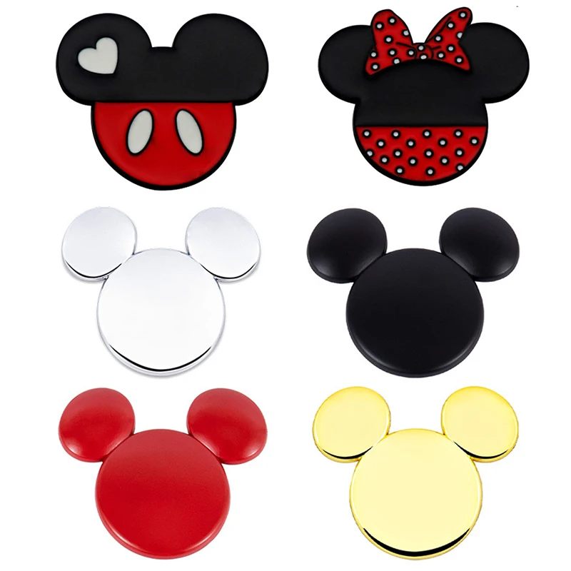 Emblema Metálico 3D de Disney Mickey y Minnie para Ventana de Coche, Adhesivo para Maletero Trasero, Insignia para Honda, KIA, Mazda, Suzuki, Skoda, BMW, Audi, Hyundai