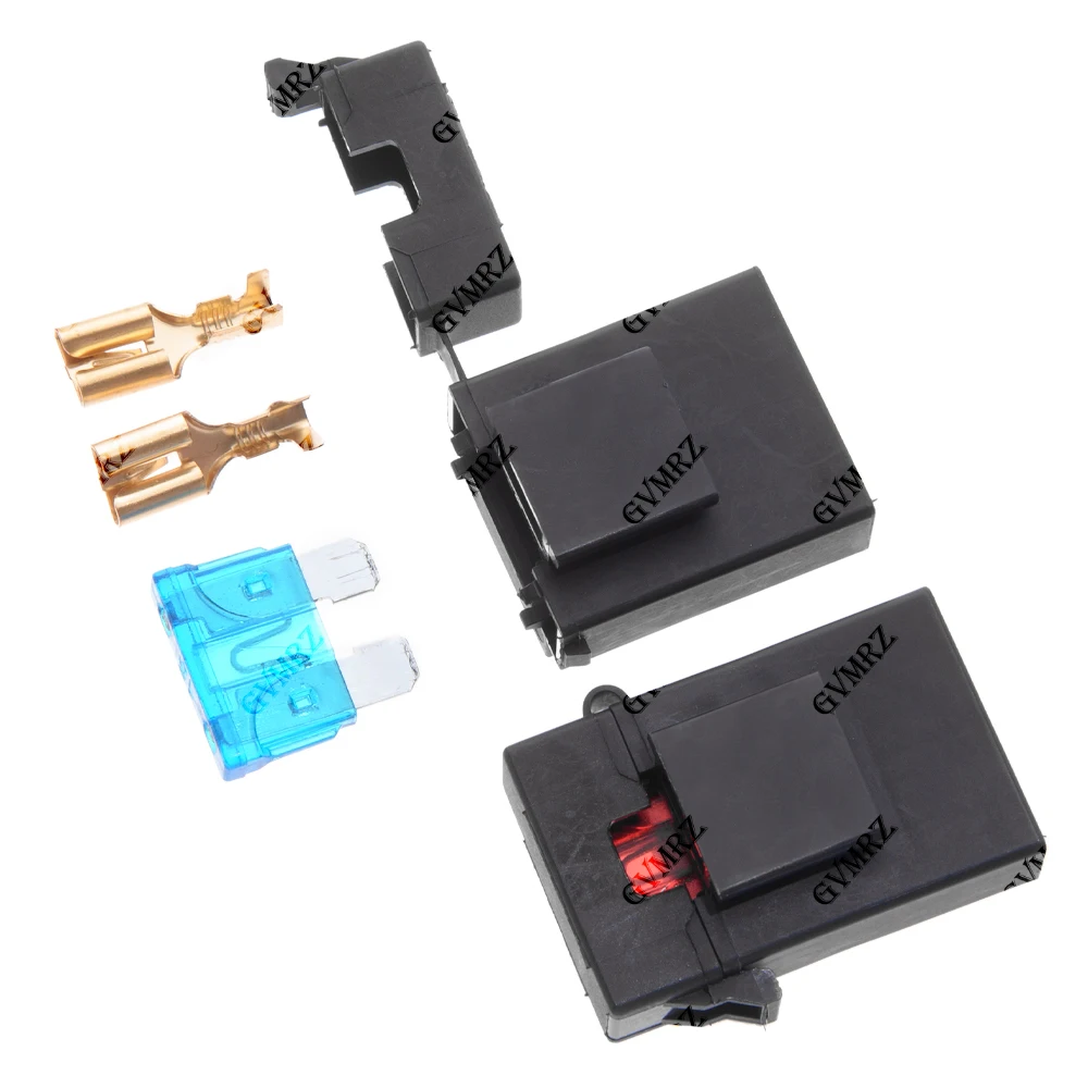 5Set 1A 2A 3A 4A 5A 7.5A Fuse Holder with Crimp Terminal Middle Fuse for Car Auto Connector 25A  50A 10A 15A 20A