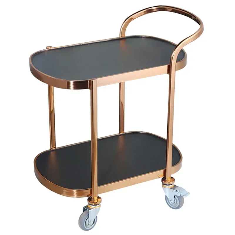 

Stainless Steel Large Three-layer Catering Service Cart, Wine Cart, Luxury Restaurant Mobile Trolley
