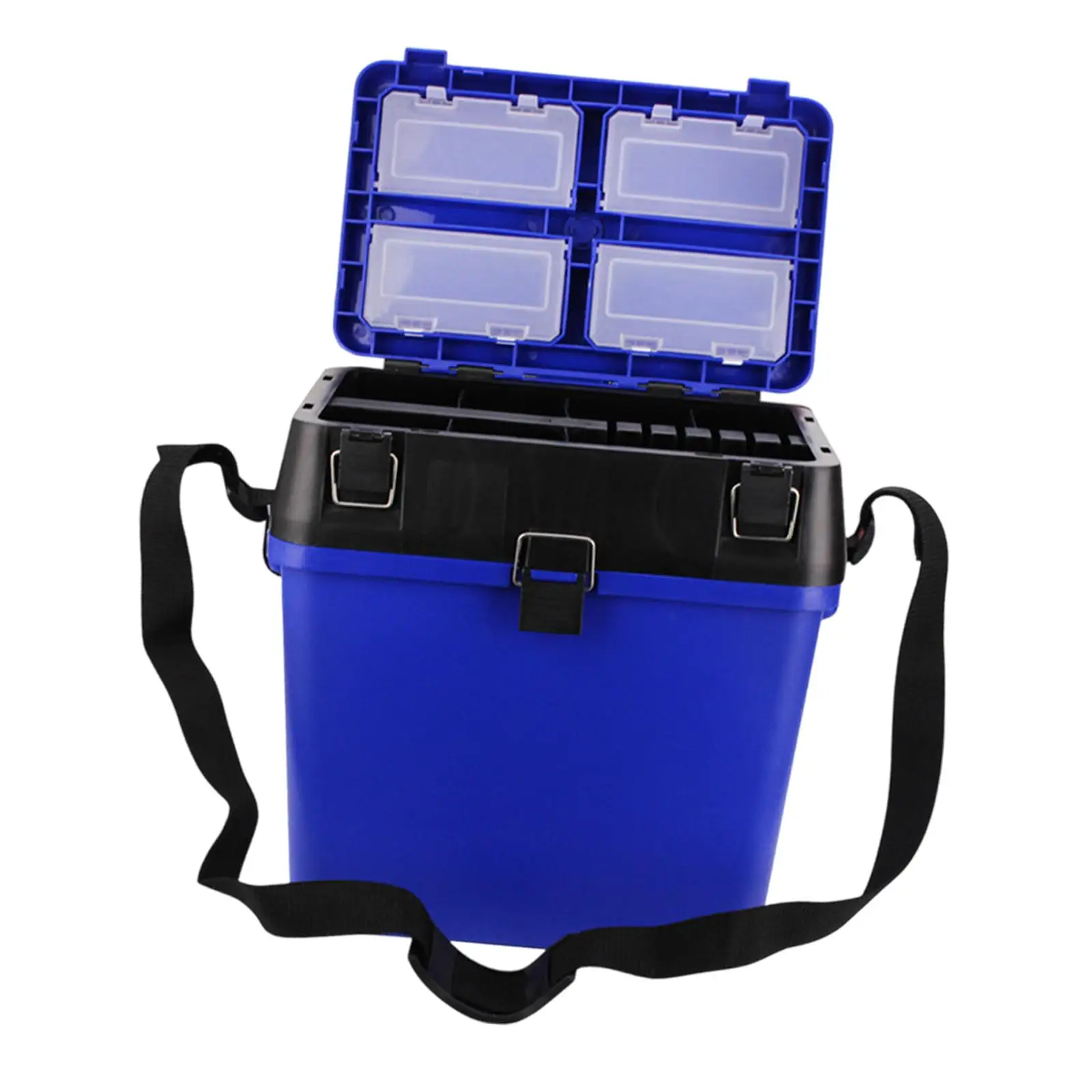 

Large Capacity Fishing Tackle Box Folding Handheld Organizer with Adjustable Strap for Outdoor Fishing