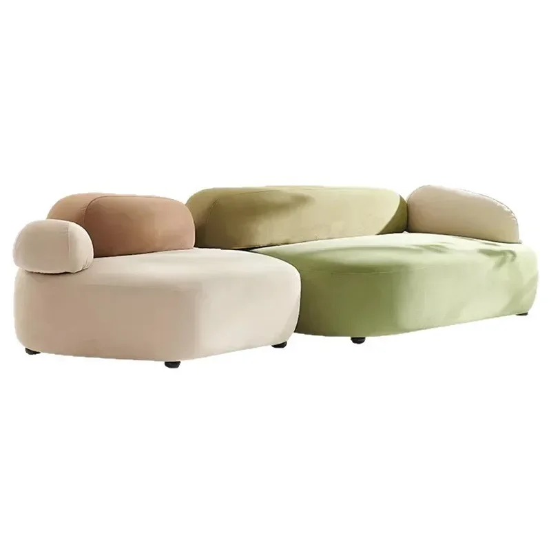 

Cobble fabric sofa, cream style special-shaped Internet celebrity designer creative sofa, light luxury Italian combination