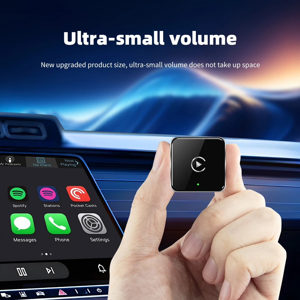 EKIY 2in1 Car Intelligent Systems AI Smart Box Wireless Android Auto Adapter Wireless CarPlay Dongle For Car With Wired CarPlay