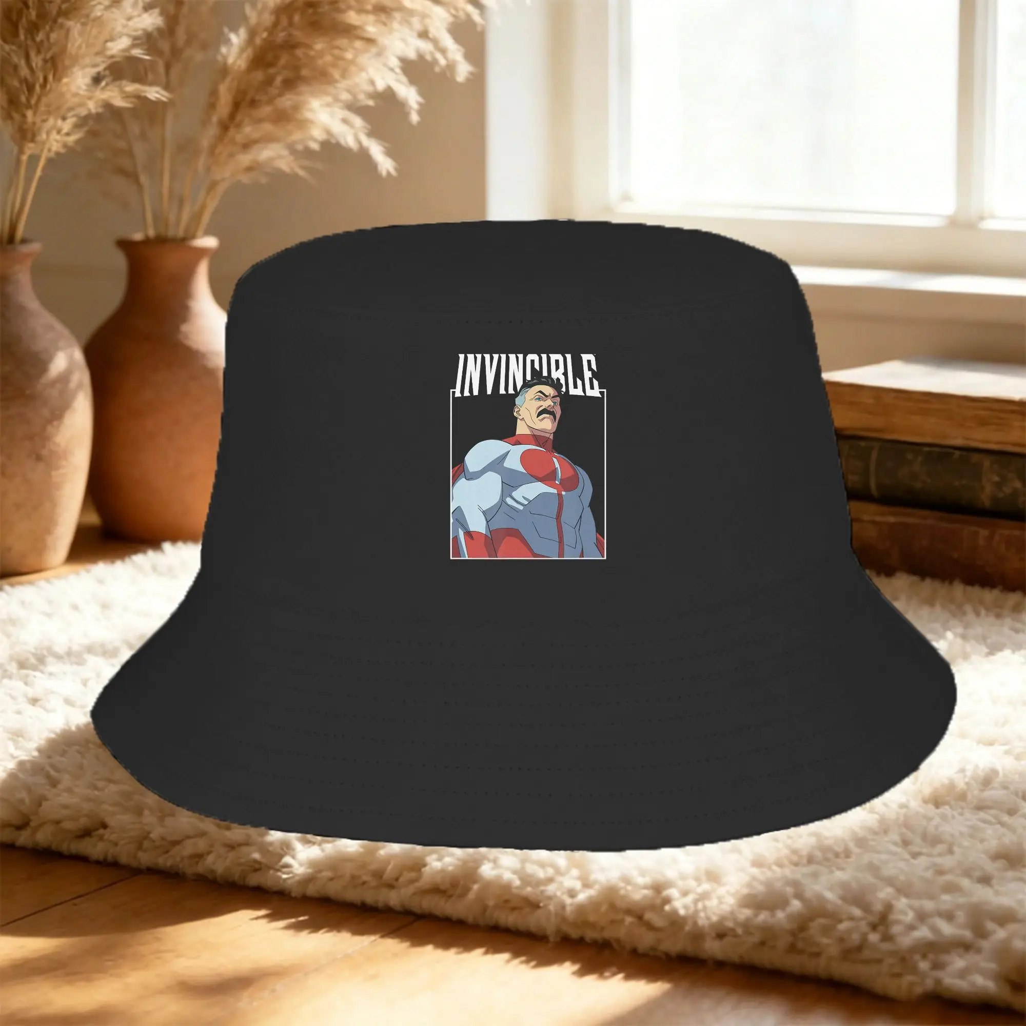 Invincible Omni-Man Character Logo Bucket Hats for Woman Vocation  Sun Hats Unique for Fishing Fisherman Hat Ispoti Cap