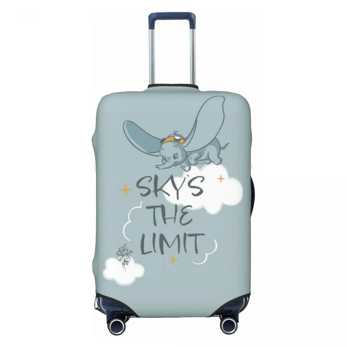 

Custom Funny Dumbo Cartoon Luggage Cover Protector Dust Proof Cute Elephant Travel Suitcase Covers