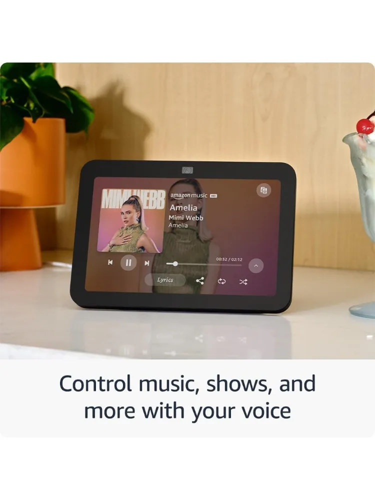 Amazon Echo Show 8 (newest model), With Spatial Audio, Smart Home Hub, and Alexa, Glacier White image 3