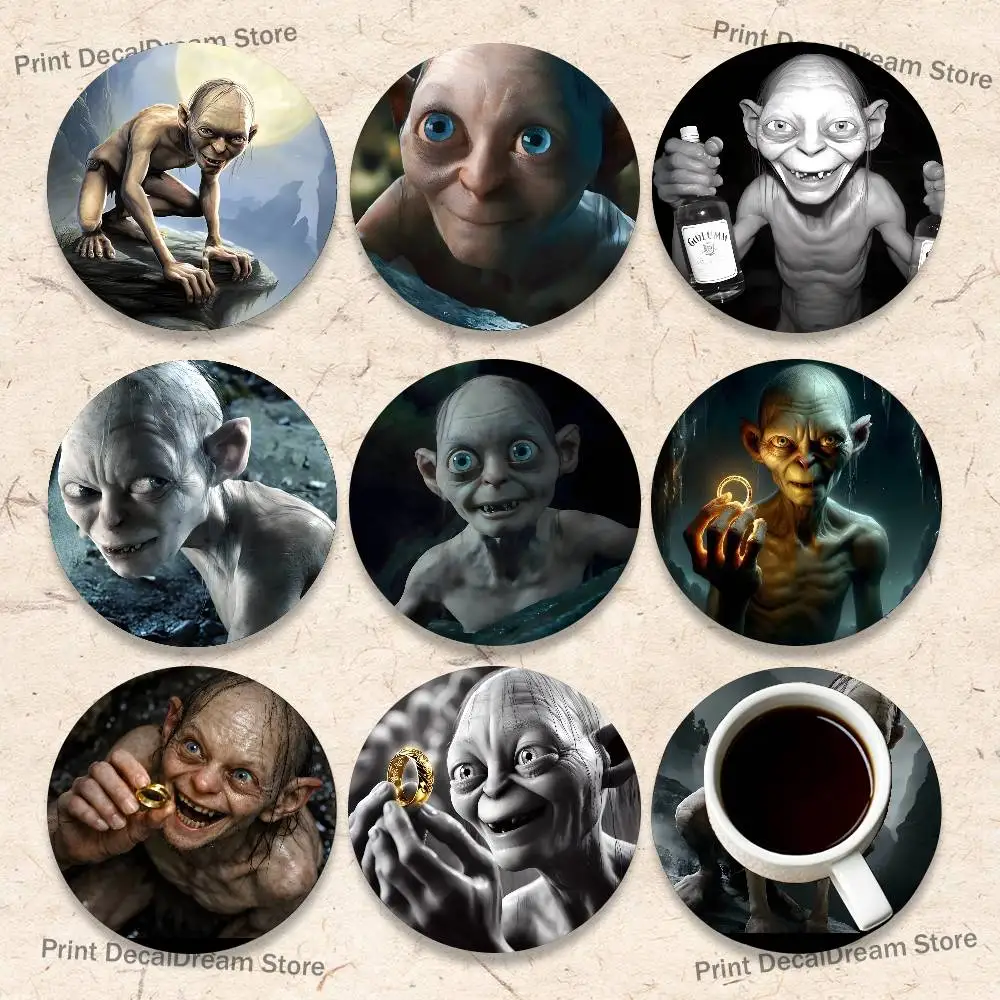 

L-LordS of R-Rings G-Gollum Cartoon Anime Cute Wooden Coaster Coffee Shop Beverage Shop Family Restaurant Cafe Decoration