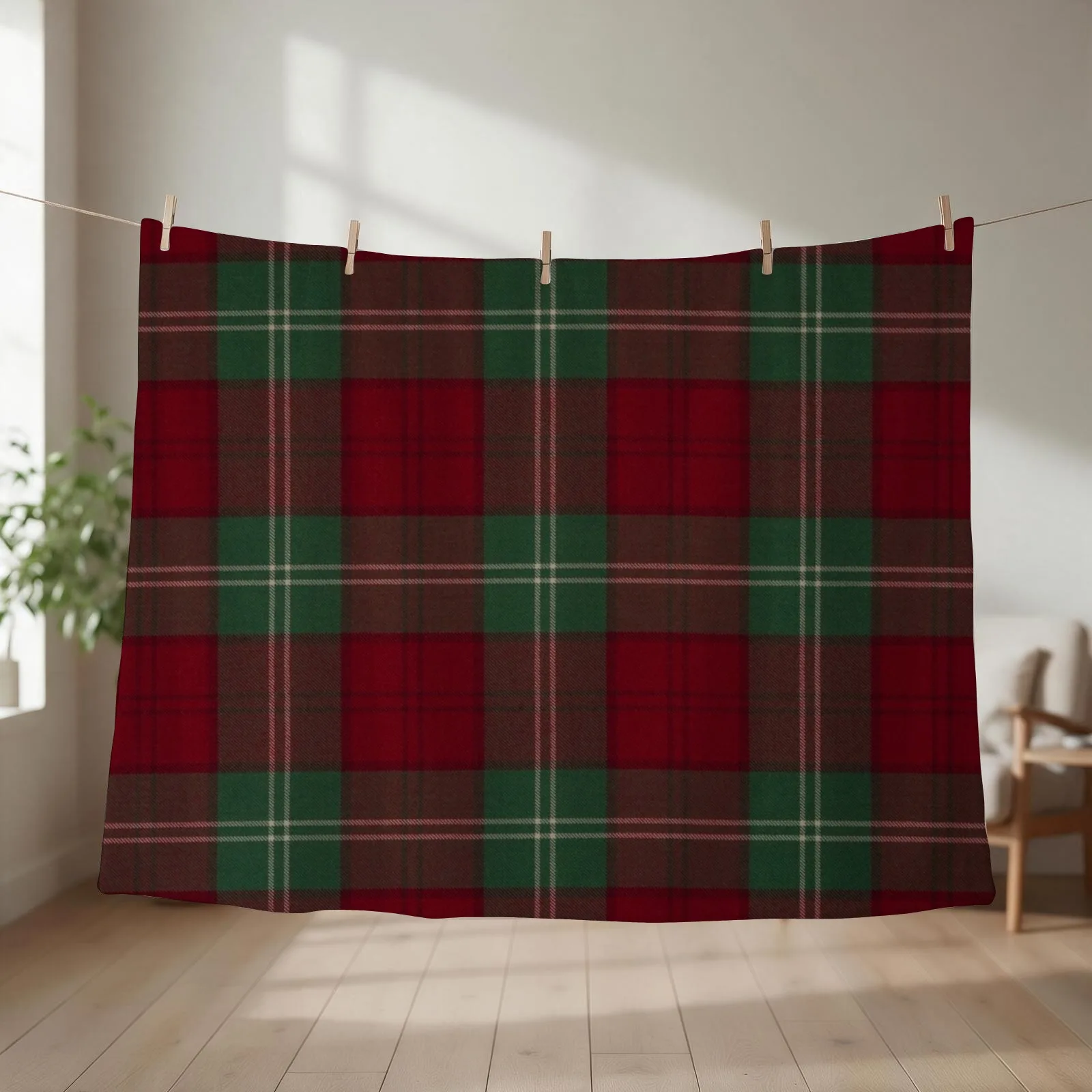 Lennox Scottish Tartan Throw Blanket couch cozy soft plush fuzzy picnic outdoor blanket