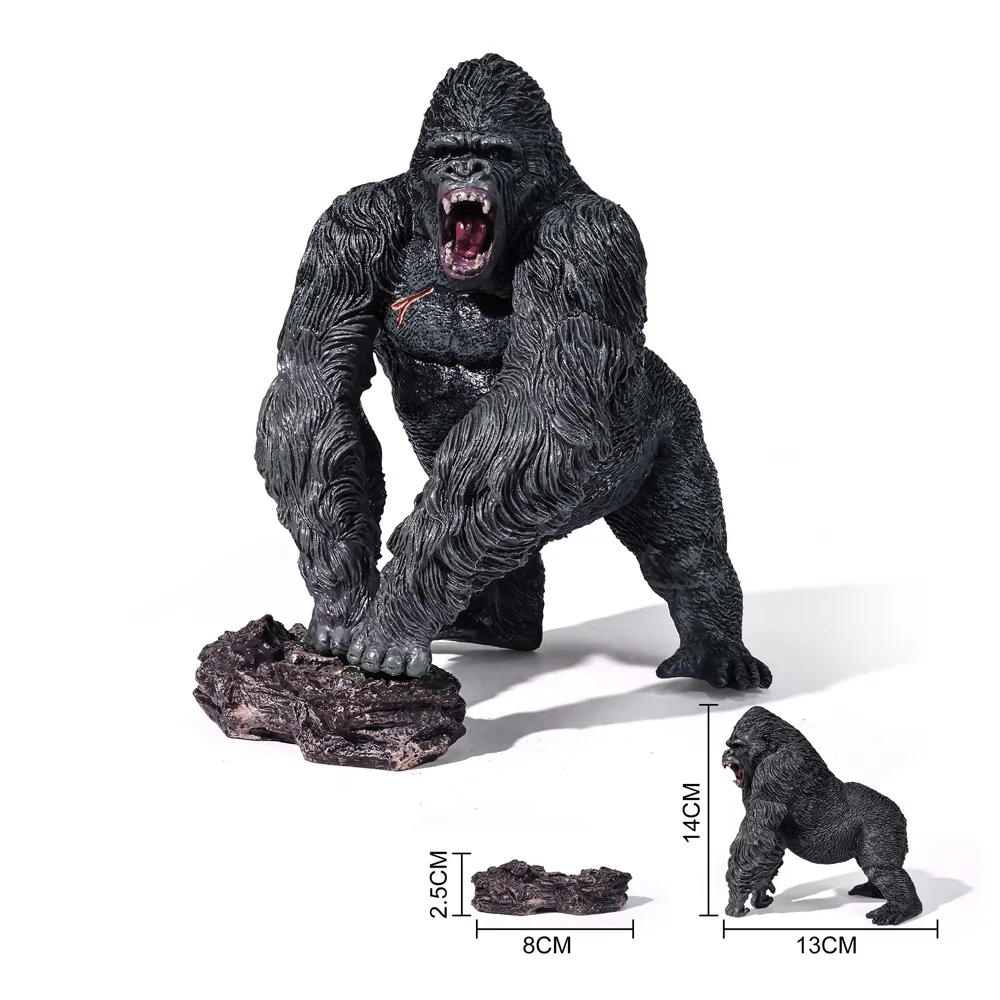 

Реалистичная фигурка гориллы, статуэтка обезьяны, модель животного, игрушка и коллекционная статуя для демонстрации, подарок для мальчиков HG233