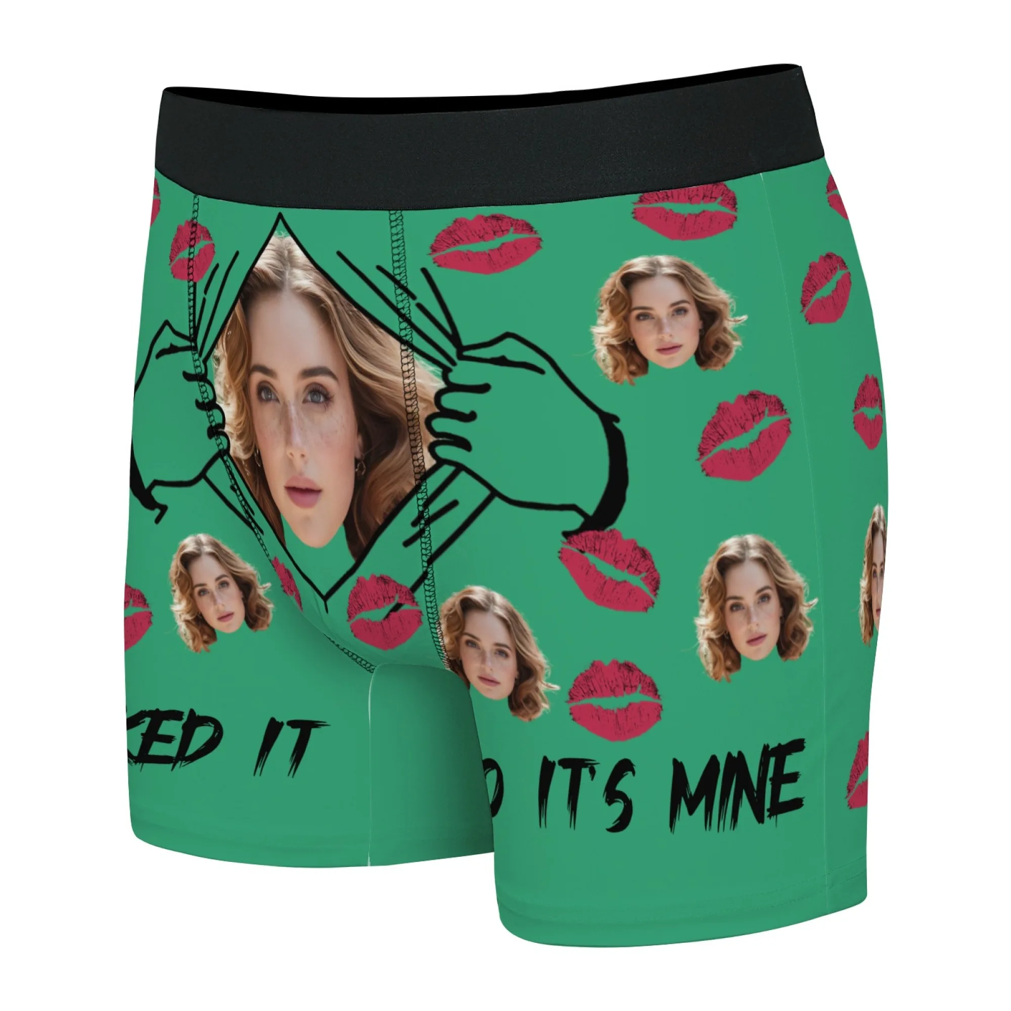 Men's Custom Face Shaped Boxer Briefs DIY Photo Briefs Fun Novelty Gifts for Boyfriend Husband Dad Holiday Birthday Anniversary view 2