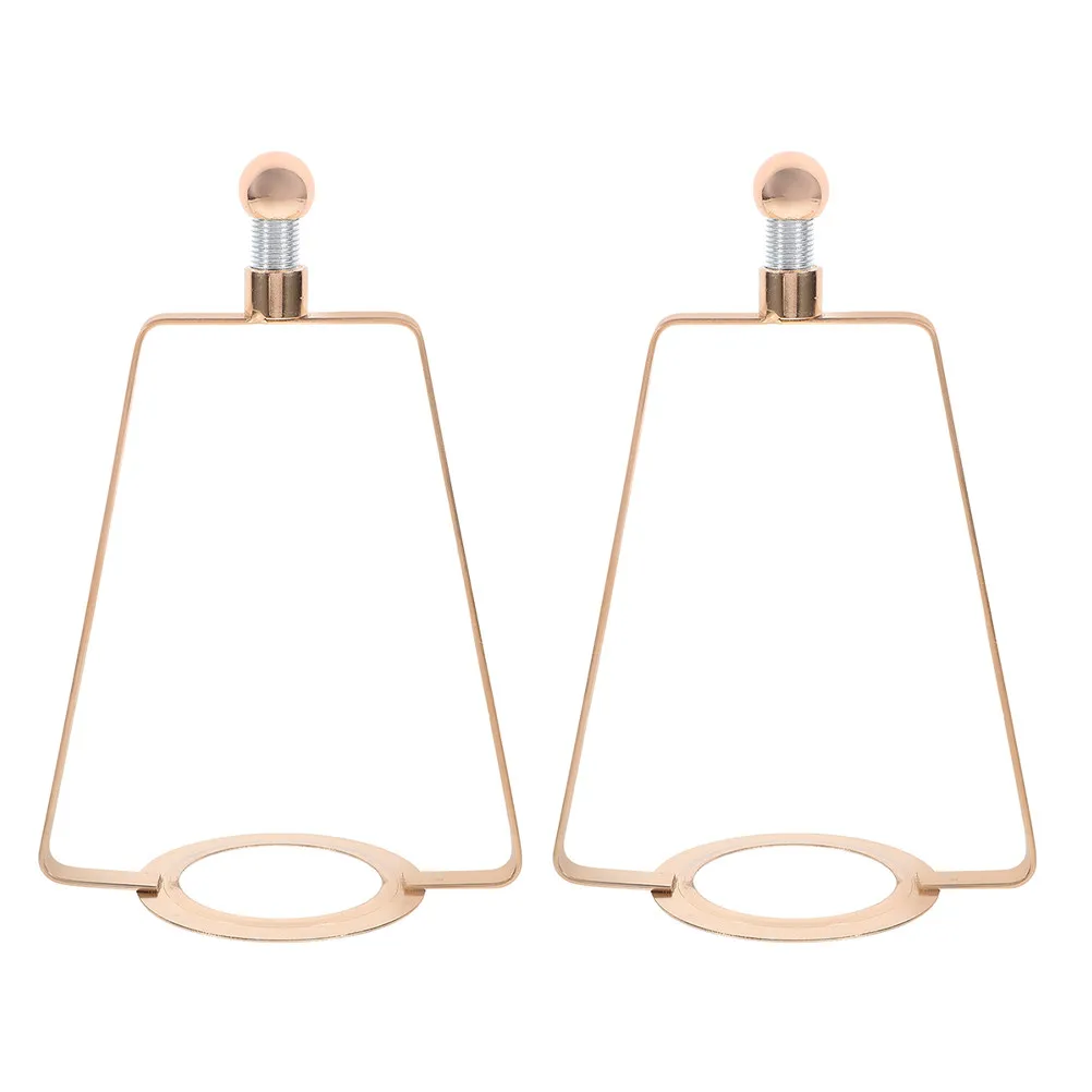 

2 шт. металлические держатели-кронштейны для абажуров, прочные рамки для настольных ламп, запасные части для ремонта, современный дизайн, подходят для различных интерьеров