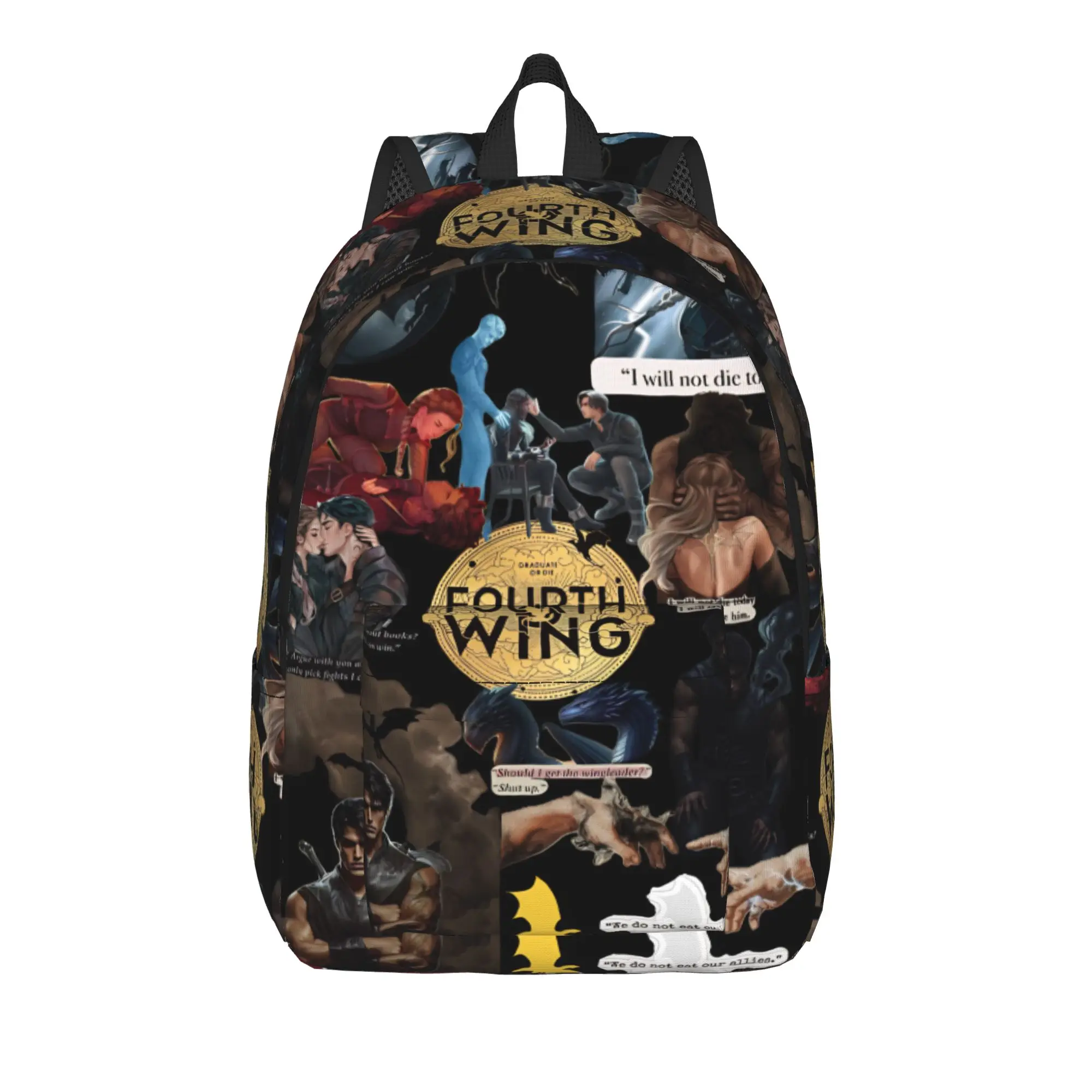 F-Fourth W-Wing Dragon Casual Backpack Lightweight High School Hiking Travel  Daypack for Men Women Laptop Canvas Bags