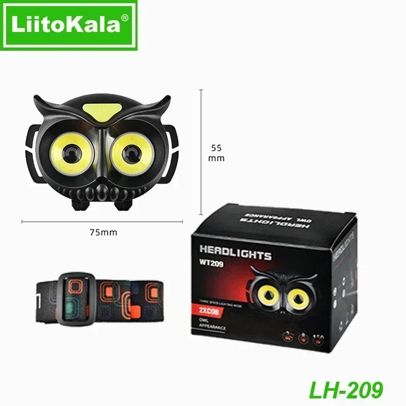 LiitoKala LT-208 ضوء قوي البومة الإضاءة المصباح يلوحون حزام التعريفي تطبيق مغناطيسي قوي مع البطارية