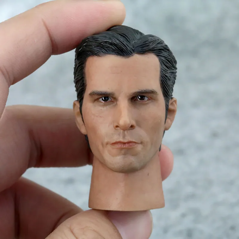 1/6 Scale Christian Bale Head Sculpt Carving Model Fit 12