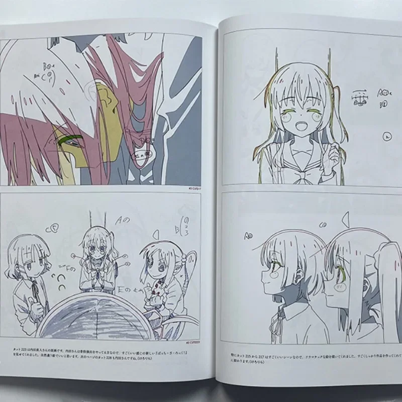 Bocchi The Rock! Original Artbook Artwork CloverWork Storyboards Line Art Design Book Manga Hand-drawn Manuscripts Anime Comic