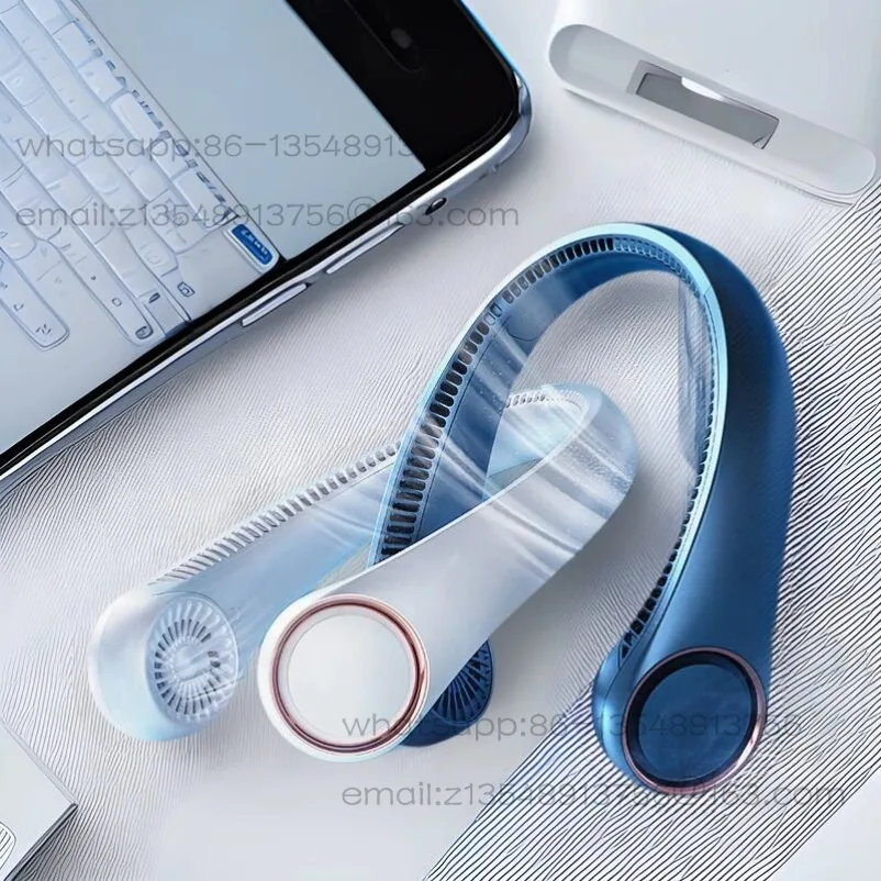 20000mAh Mini Sports Charging Travel Blade Free Gift Fan Portable Rechargeable Neck Fan