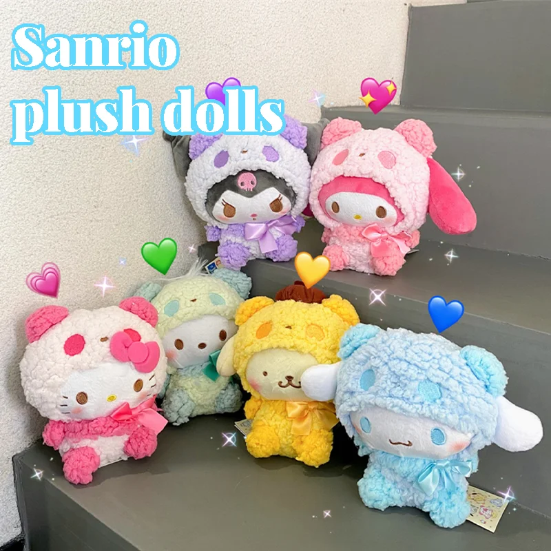 

Милая мультяшная плюшевая игрушка Sanrio Hello Kitty Cinnamoroll Pochacco Kuromi Kawaii Melody, плюшевая кукла, детский подарок на день рождения