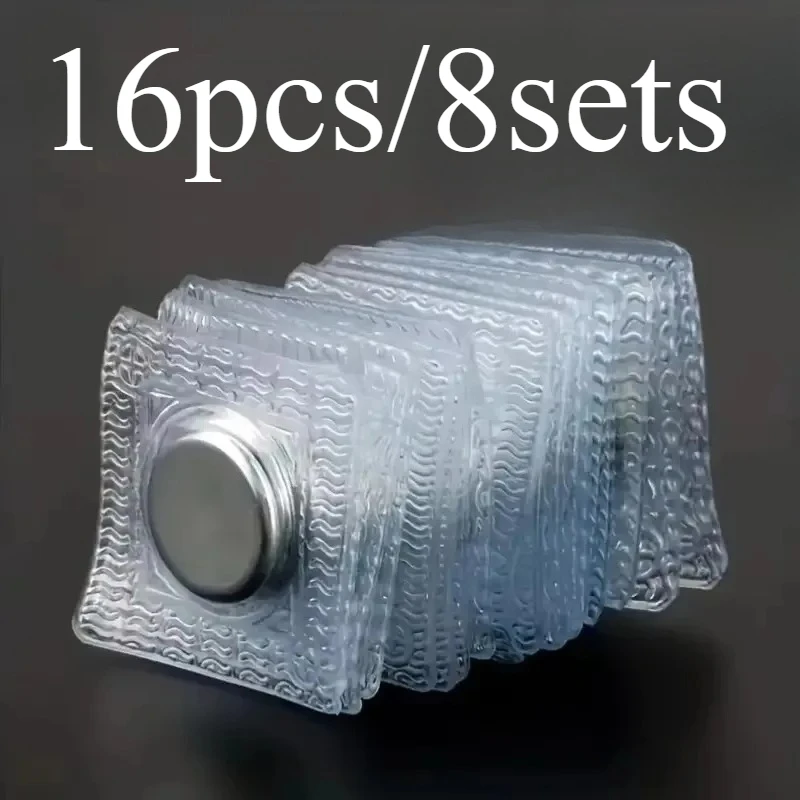 16Pcs Magnetic Sewing Clips Invisible Metal Magnetic Fasteners Strong Magnet Fabric Clasps For Clothing Bags DIY Handcraft Sewin