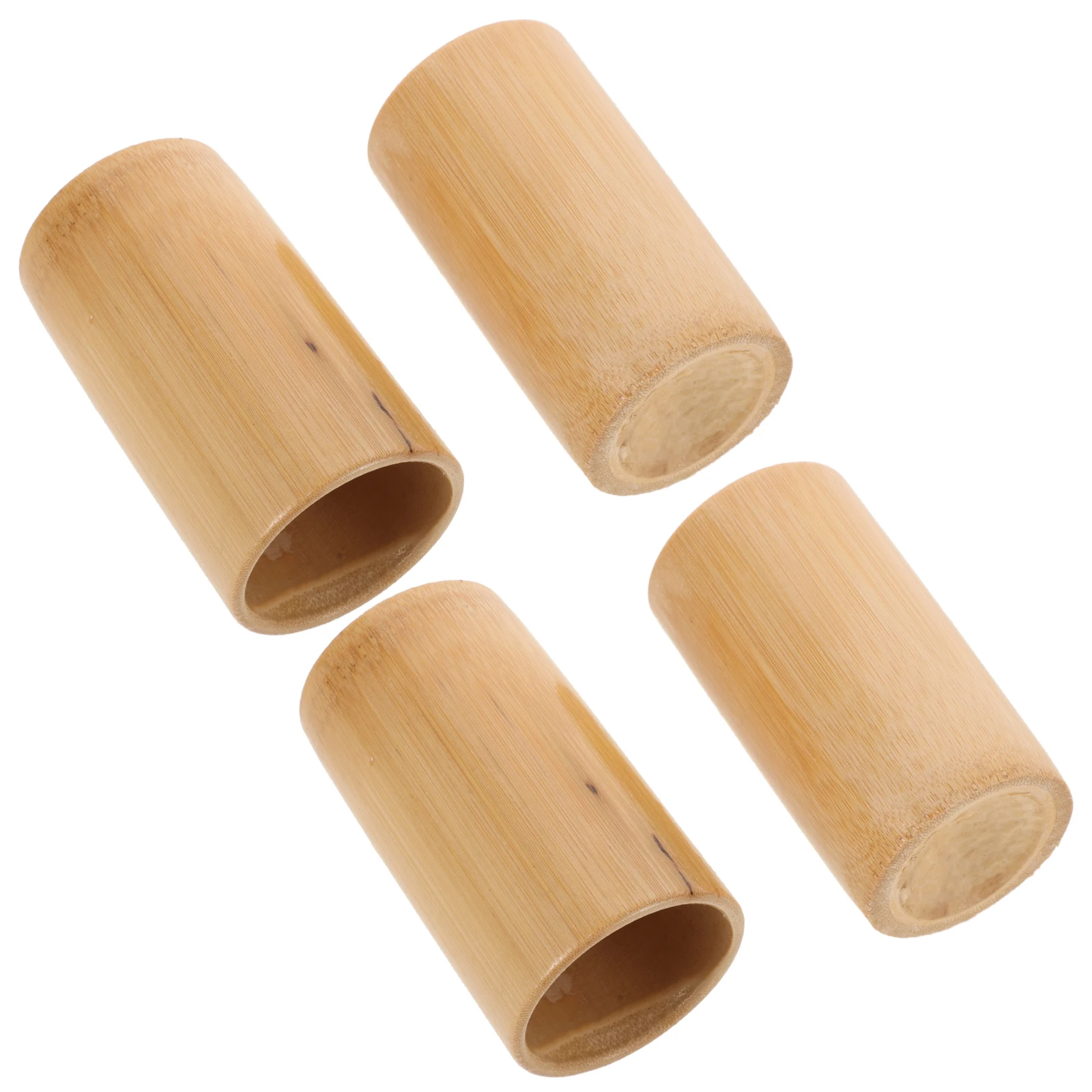 

4 Pcs Bamboo Cupping Device Cover Cups Reusable Tool Chinese for Massage Tools Travel