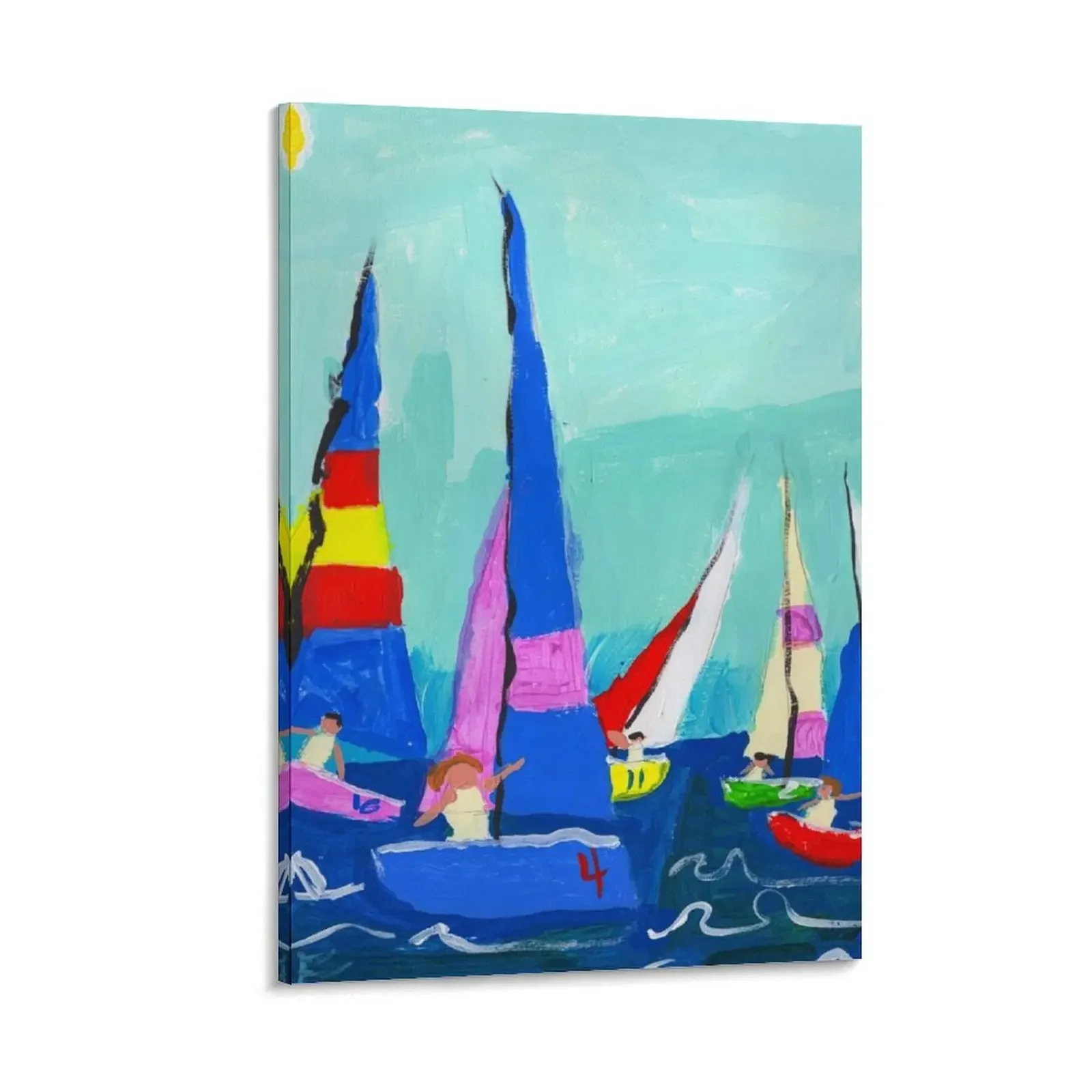 

Sail boats everywhere Canvas Painting poster anime living room decoration art