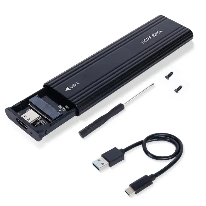 M.2 NVME NGFF SATA Gehäuse M2 SSD Gehäuse Dual Protokolle USB 3.1 Typ C SSD Adapter 10 Gbit/s zu NVMe SATA Externe Festplatte Box