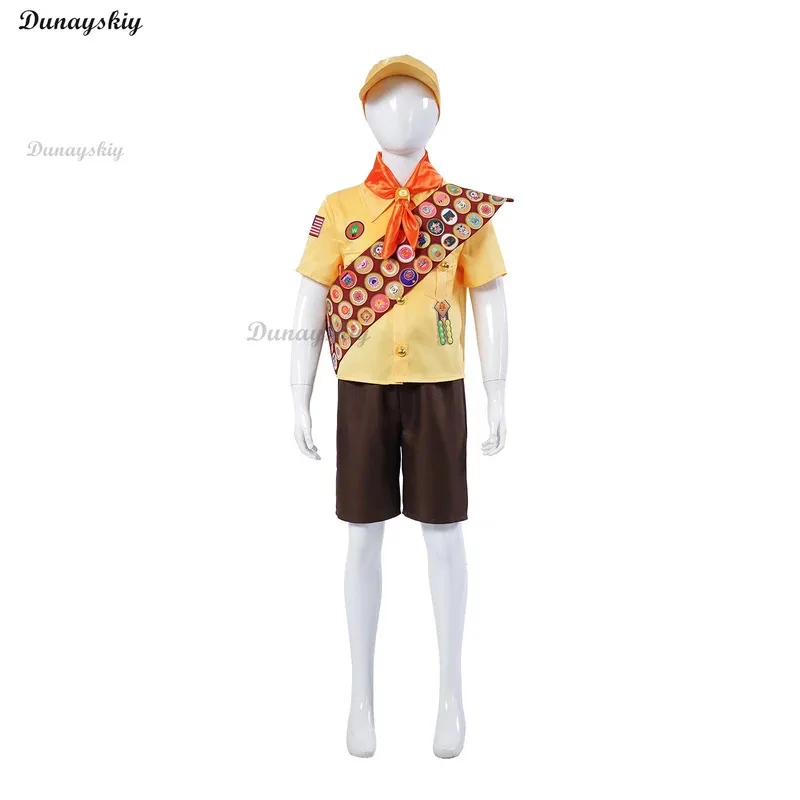 DY20Russell القبعات تأثيري أنيمي فيلم حتى البرية اكسبلورر زي الأطفال الكبار الأسرة موحدة ملحق لعب الأدوار بدلة الحفلات