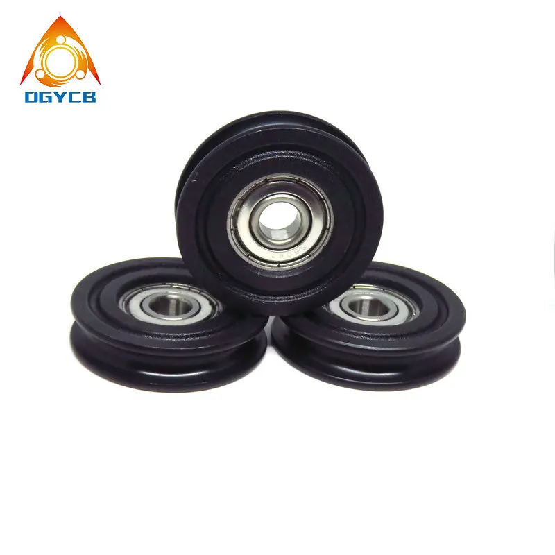 2pcs Delrin POM 8x40x10 mm U Type Groove Bearing Wheel BSU60840-10 8 mm Bore 40 mm Diameter Nylon Track Guide Roller Pulley