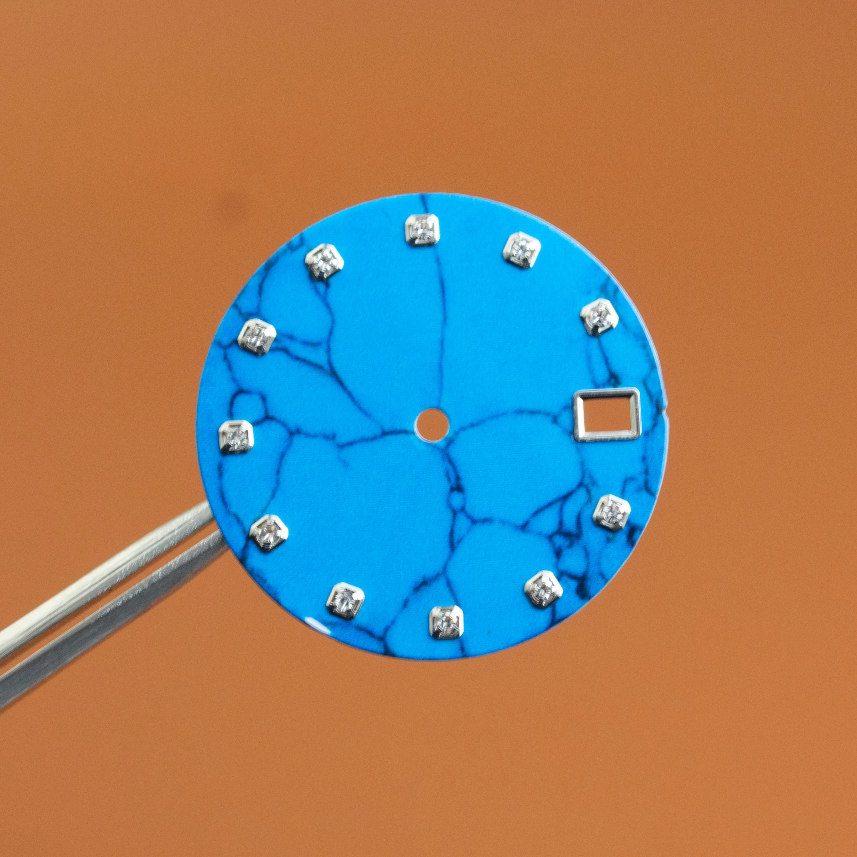 

Blue Watch Dial Diamonds Dial NH35 Dial Luminous Dial for NH35 NH36 Movement 28.5mm Watch Dial