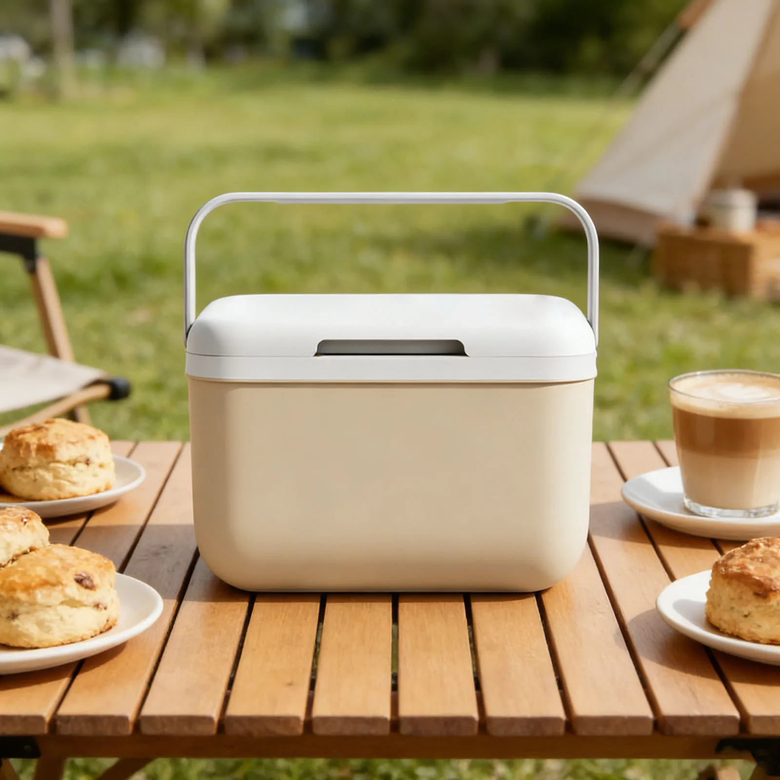 5L Car Cooler 24H Cooling & 5-8H Warm Insulated Ice Chest Lunch Box with Handle for Picnic Beach Travel Concerts Sports and More