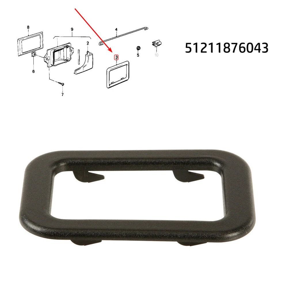 1 Pc Car Door Handle Cover Trim Bezel For E30 For E28 E24 E23 -51211876043 Automotive Parts Accessories