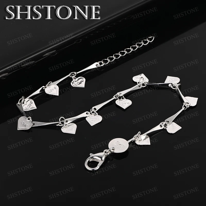 

Luxury 925 Silver Bracelet For Women Valentine's Day Wedding Sterling Silver Jewelry Birthday Party Gift Fine Accessories