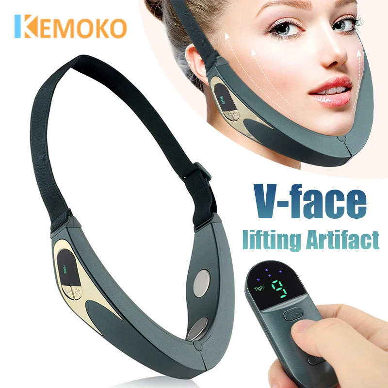 Micro Current เครื่องมือความงาม V-Household Face Thinning อุปกรณ์ Face-lifting Artifact เครื่องนวดหน้าด้วยรีโมทคอนโทรล