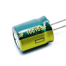 10-20PCS 100V68UF 10x13mm 알루미늄 전해 콘덴서 100V 68UF 100wv 68mf 100vdc 68MFD 68uf100v 100v68mf 68mf100v 20%
