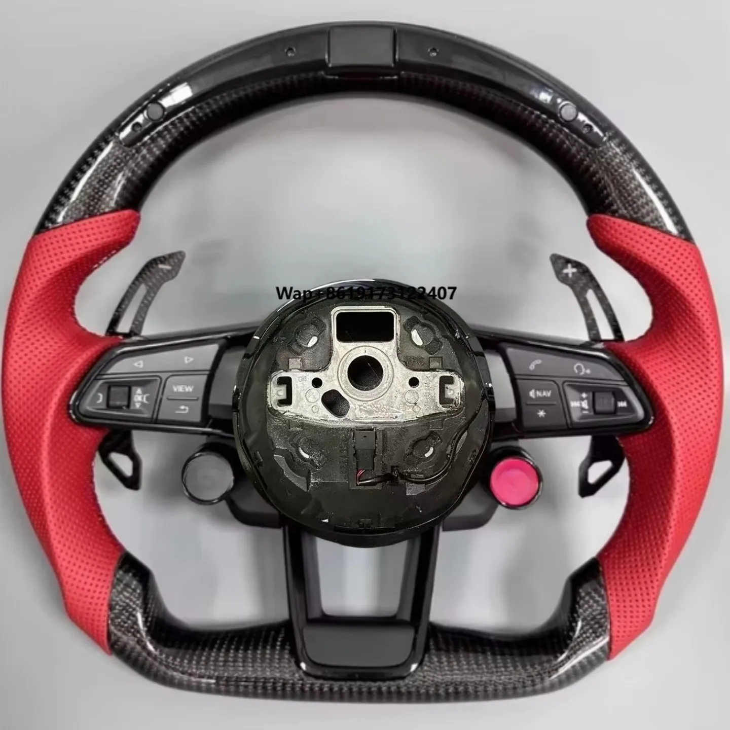 LED Carbon Fiber Leather Steering Wheel for A3 A4 A5 A6 A7 A8 S3 S4 S5 S6 S7 S8 Q3 Q5 Q7 RS3 RS4 RS5 RS6 RS7 R8 TT