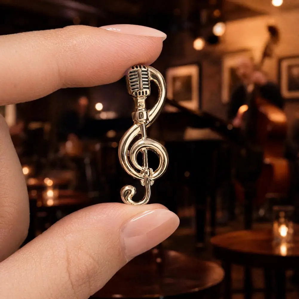Secure Microphone Holder Microphone Lapel Clip Women’s Microphone Brooch Pin Durable Alloy Lapel Pin with Strong for Coats