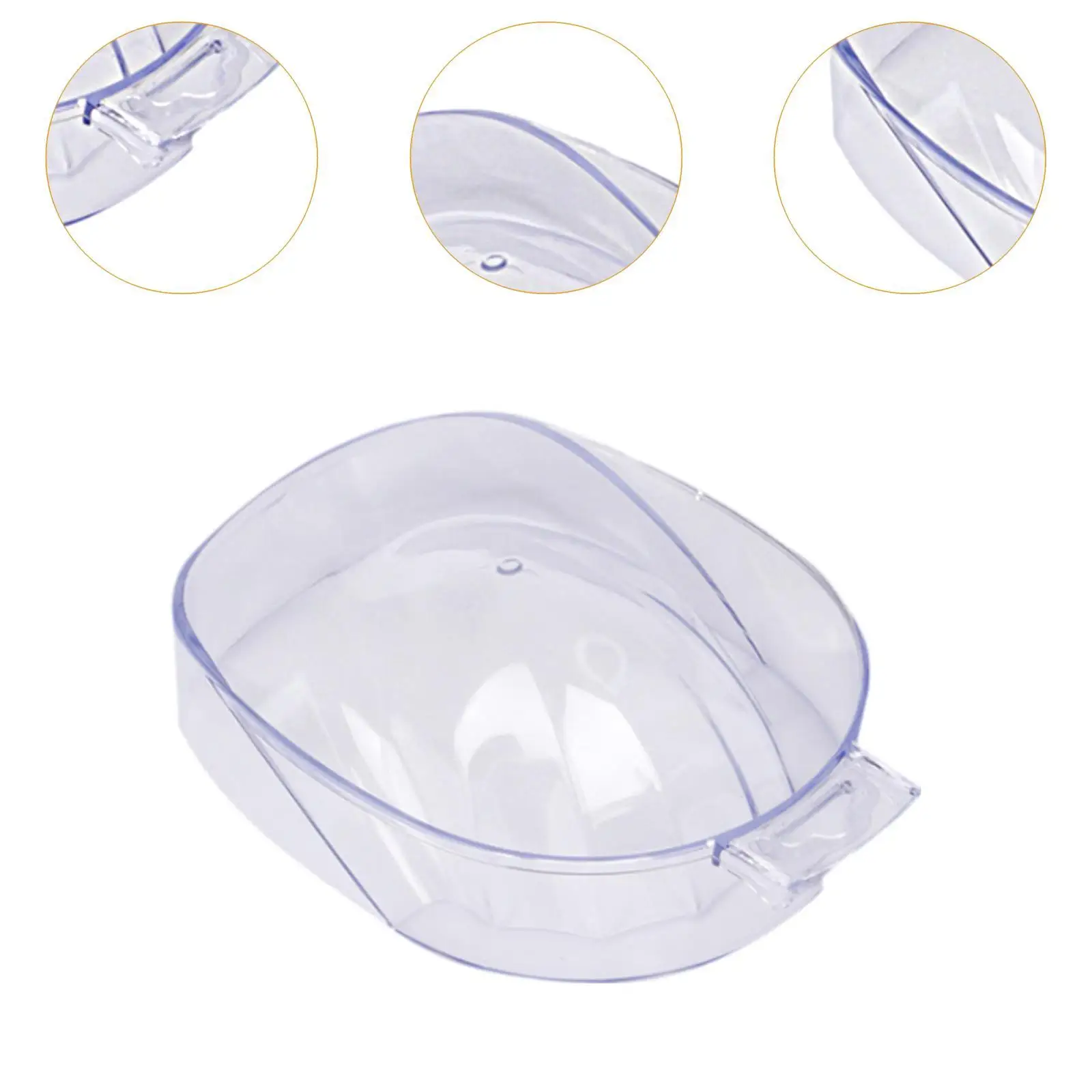 Bol de trempage pour ongles, dissolvant de poudre de vernis Gel, acrylique transparent, outil professionnel d'art des ongles, manucure, bol de trempage pour les mains pour Salon de maison