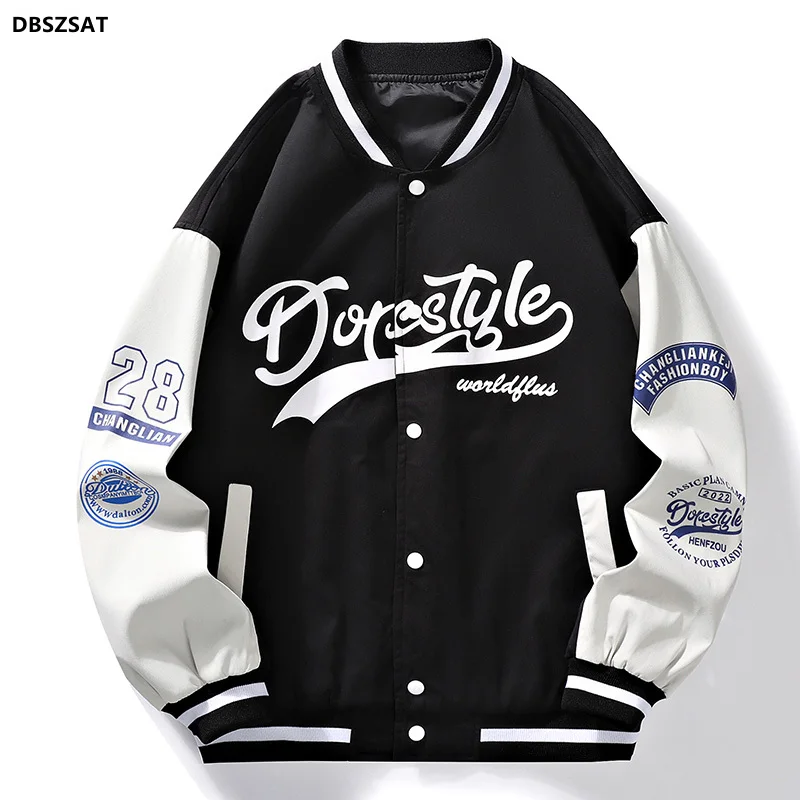 2023 Strewear Graffiti Printed Fashion Reversible Jacket Men Thin Hooded Jackets Windbreakers Clothing Plus Size M-4XL