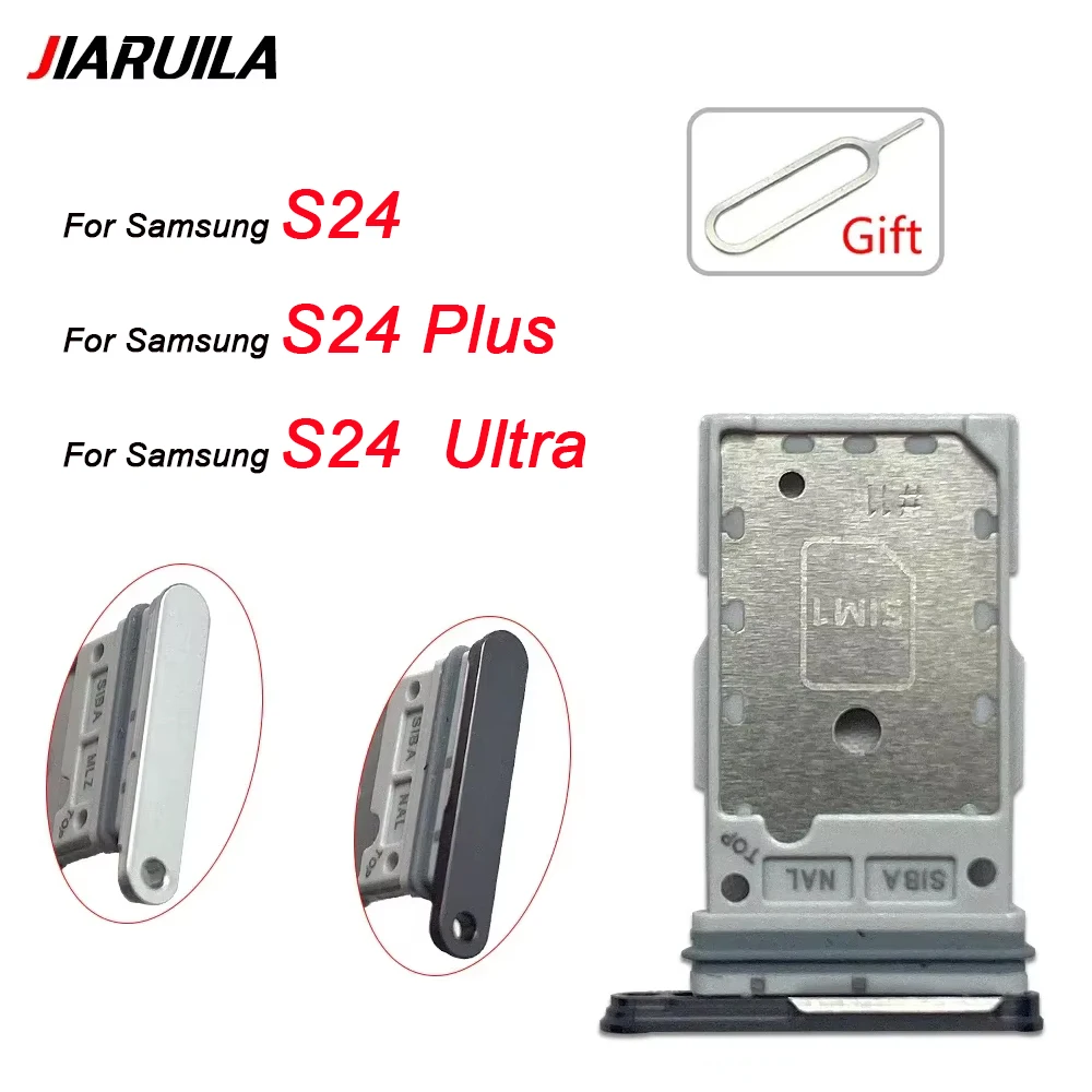 Sim Card Holder For Samsung S24 Plus Ultra S23 Fe Sim Card Slot Tray Holder Sim Card Reader Socket Replacement Parts + Pin