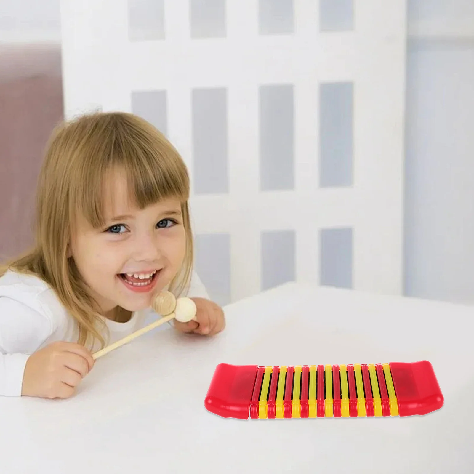 

Snake Shape Red Castanets Childrens Orff Percussion Instrument Plastic Finger Ratchet Noise Maker for Musical Creativity and