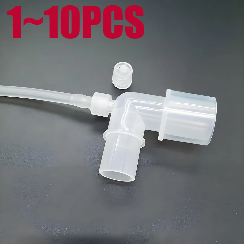 

1-10Pcs Anesthesia Tube L-shaped Connector Elbow Circuit Inside Outside Male and Female Tracheal Intubation Connector 90 Degree