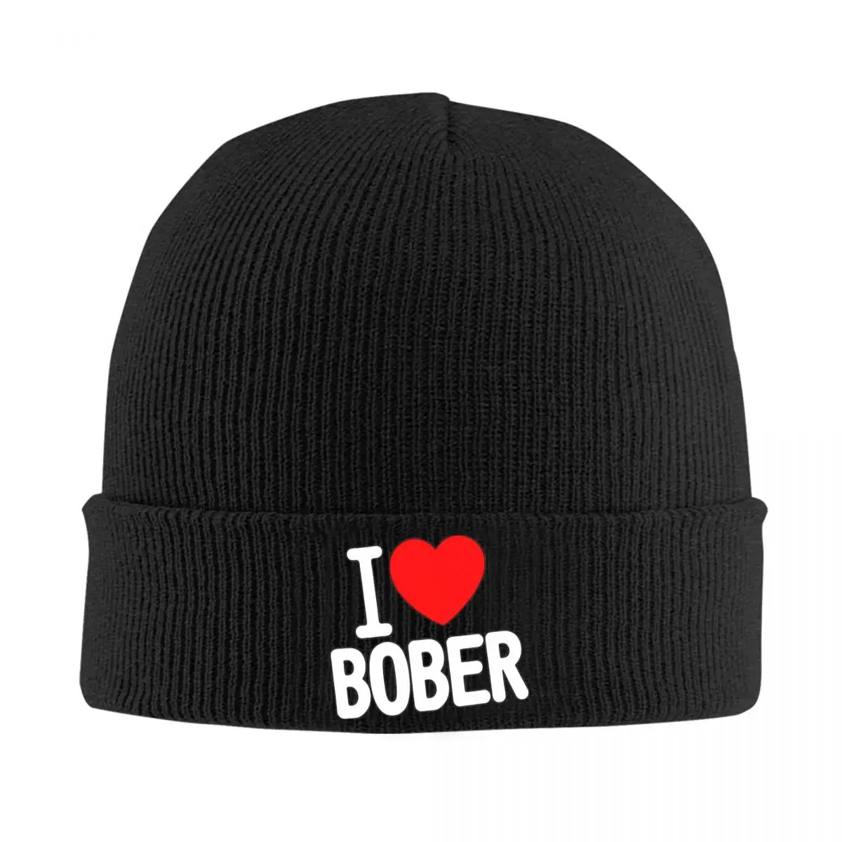 I LOVE BOBER Beanie Hats poland beaver Skullies Beanies Hippie Head Wrap Unisex Adult Caps Spring Custom Cool Bonnet Hats Gift