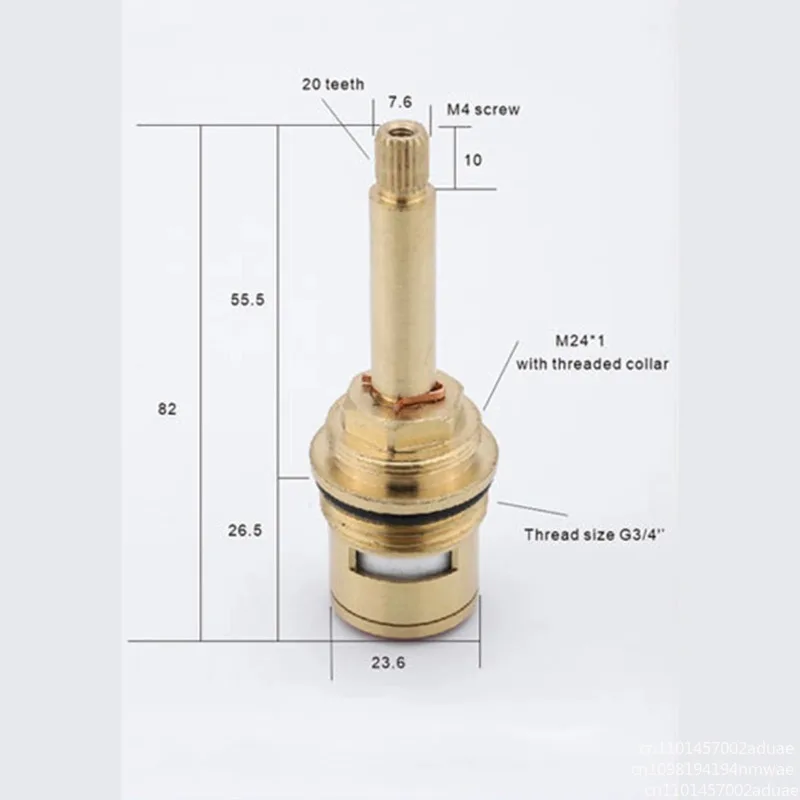 Brass Ceramic Stem Disc Cartridges Ceramic Tap Valves Drip Resistant Faucet Valves Replacements Bathroom Hot Cold Water Kitchen